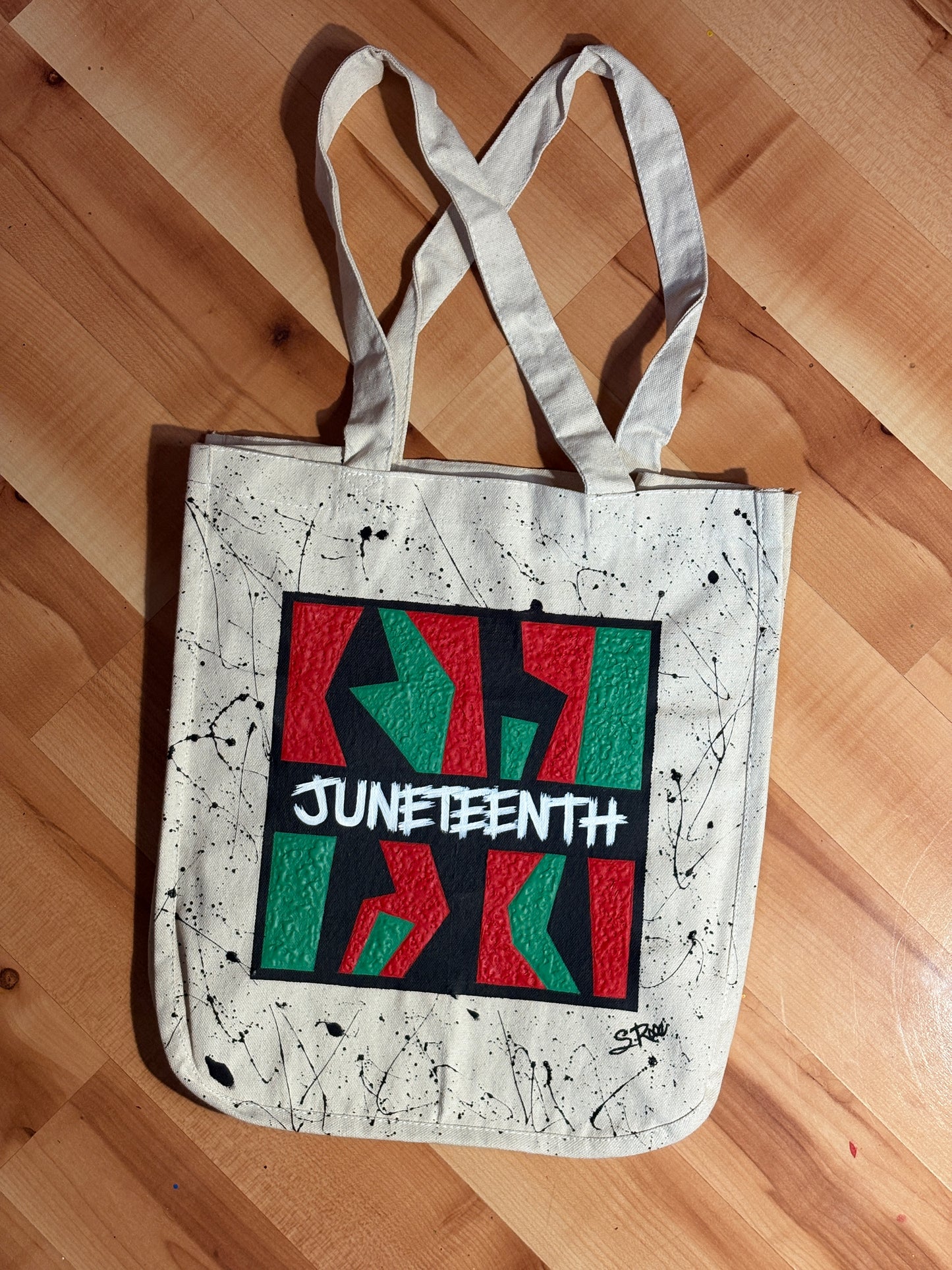Juneteenth Hand Painted Canvas Bag