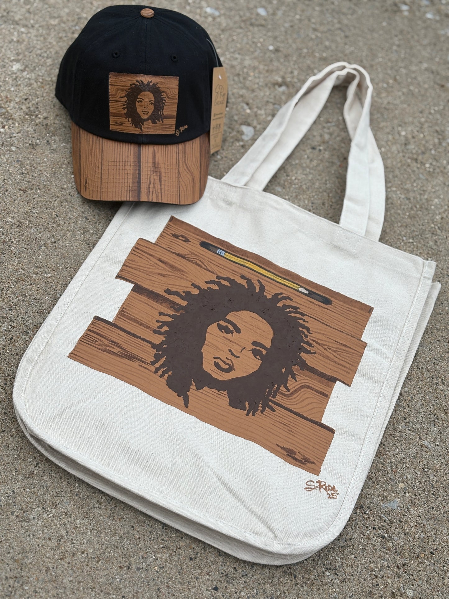 Lauryn Hill Hand Painted Canvas Bag