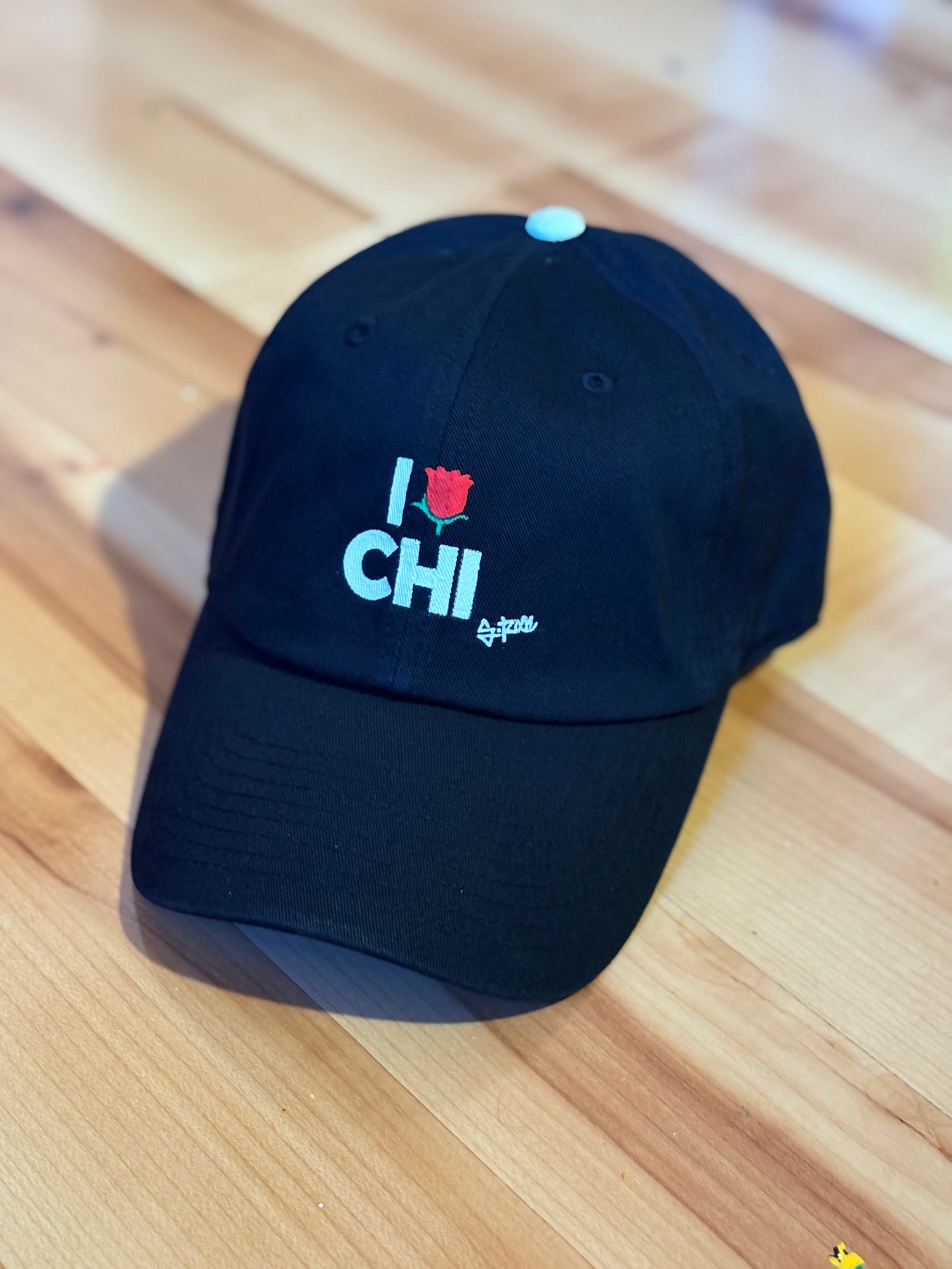 I 🌹 CHI Hand Painted Strap back Adjustable Hat