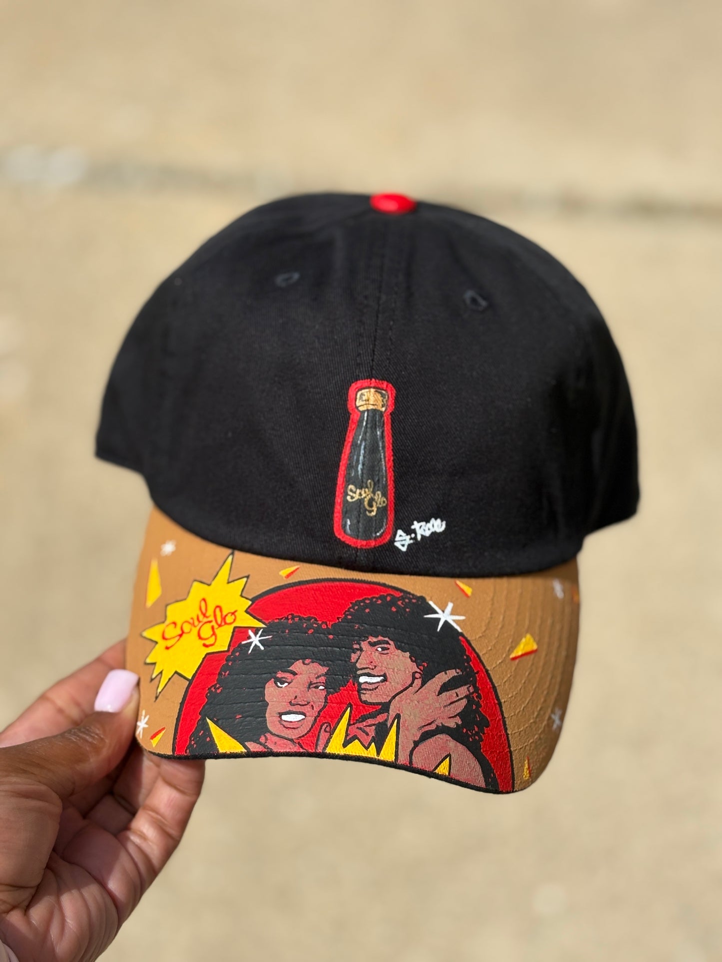 Soul Glo Hand Painted Strap Back Adjustable Hat