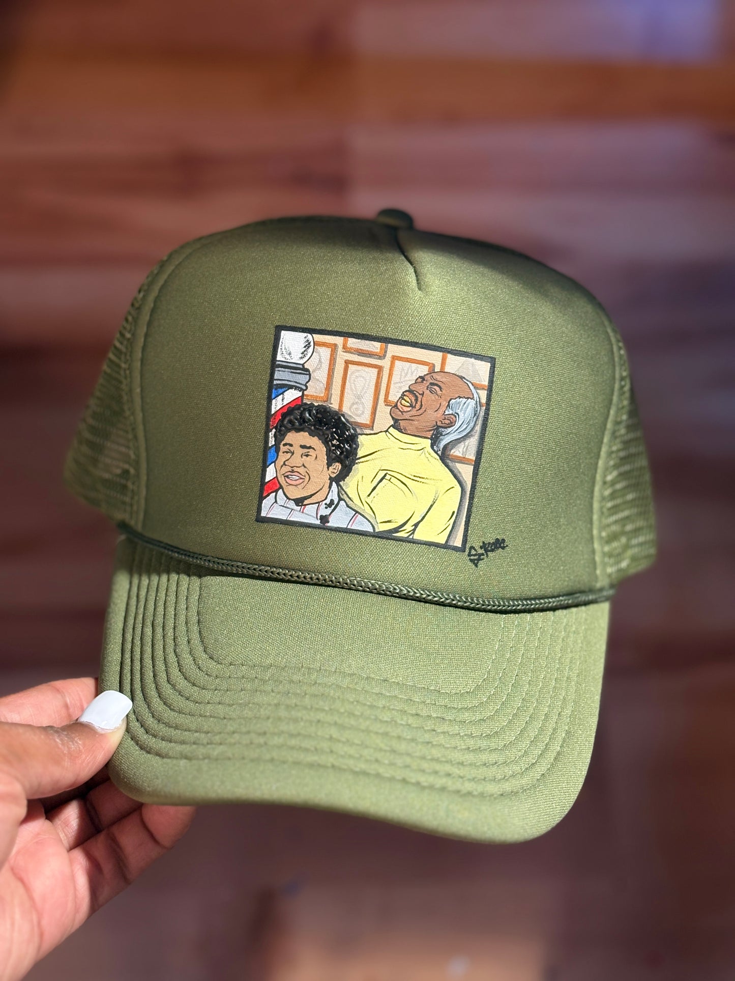Coming To America Hand Painted Trucker