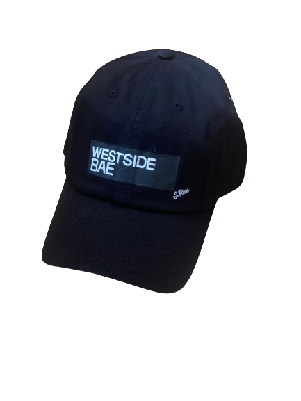 "Westside Bae" Hand Painted Strap Back /hat (Black)
