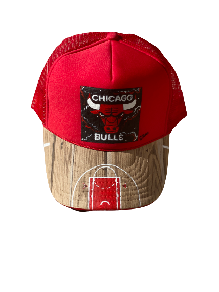 Bulls Court Hand Painted Trucker