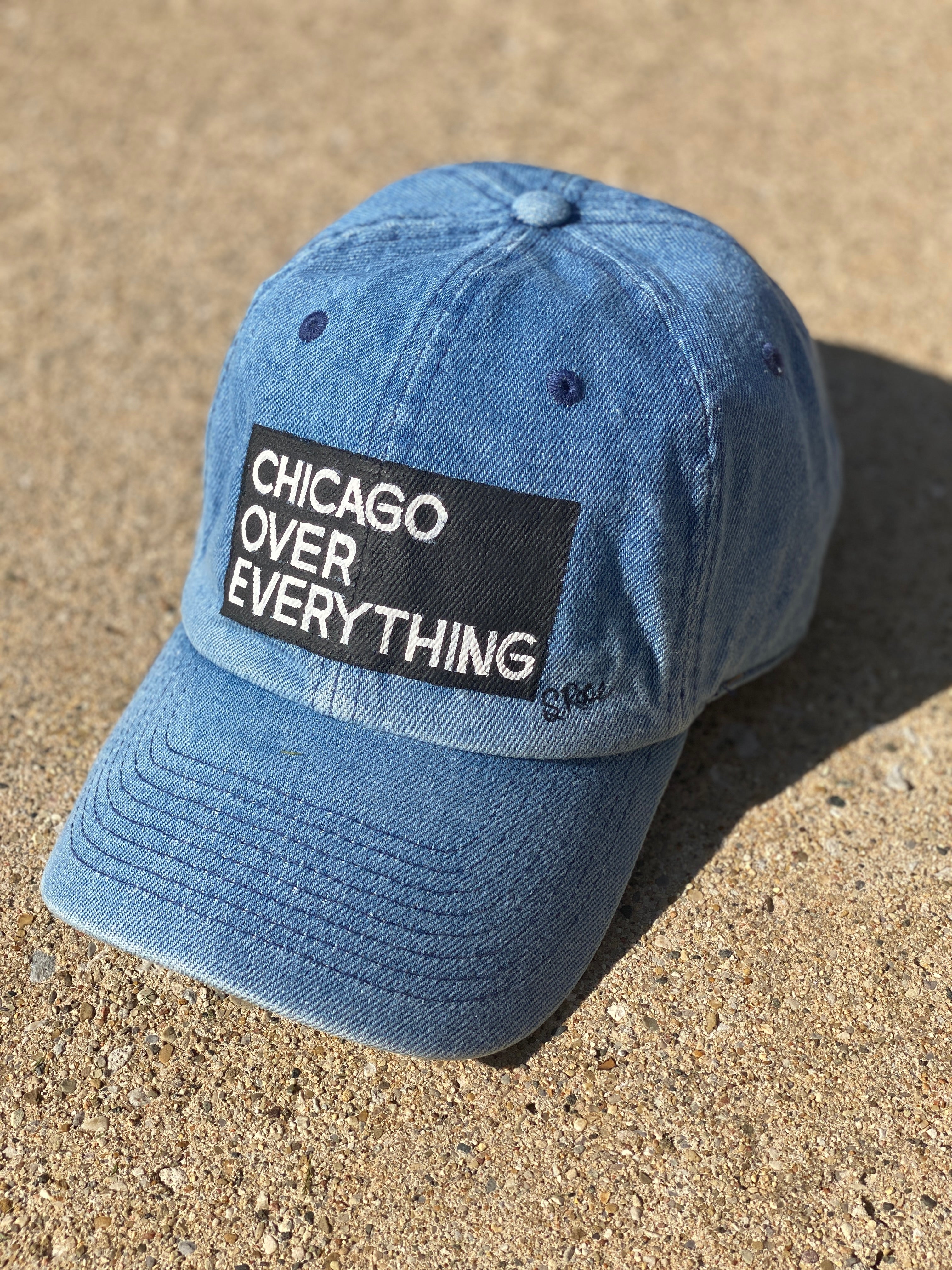 290 Expressway Hand Painted Strap Back Hat – S Rose Chicago