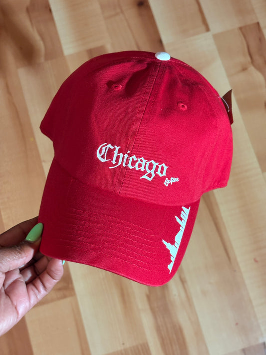 Chicago Skyline Brim strap back adjustable hats