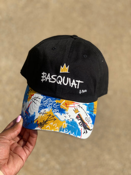 Basquiat Dinosaur Hand Painted Strap Back