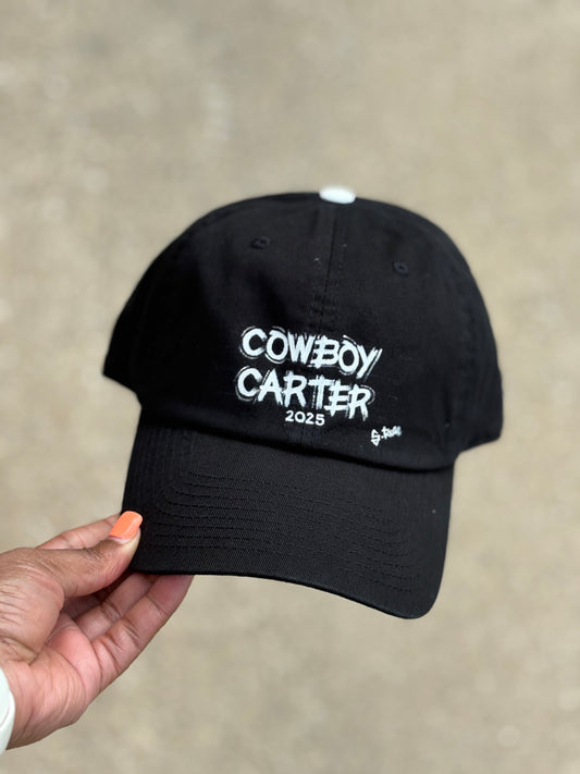 “Cowboy Carter Tour 2025” Hand Painted Strap Back Adjustable Hat