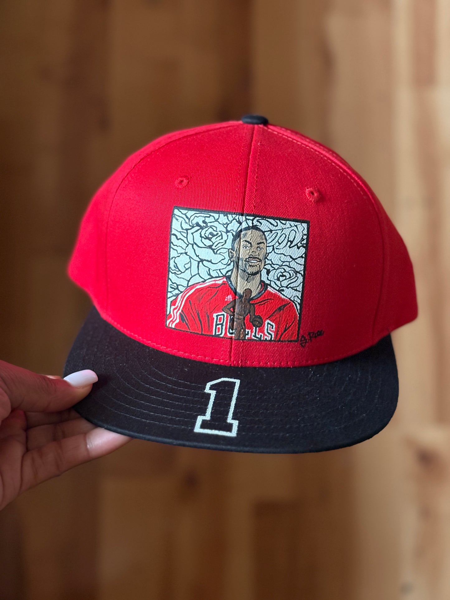 The One Hand Painted Snap Back Adjustable Hat