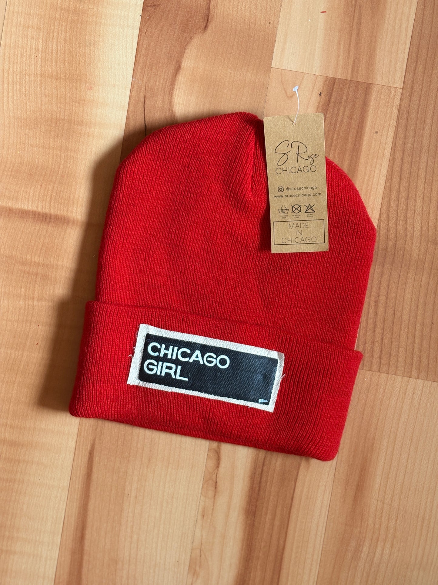 Chicago Girl Patch Knit Hat
