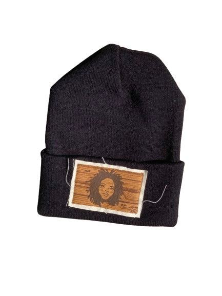 Lauryn Hill Hand Painted Patch Knit Hat