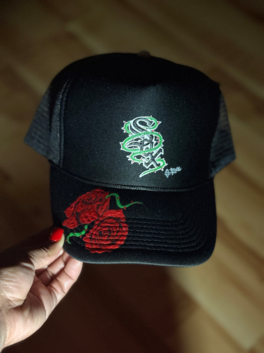 White Sox Rose Vine Trucker