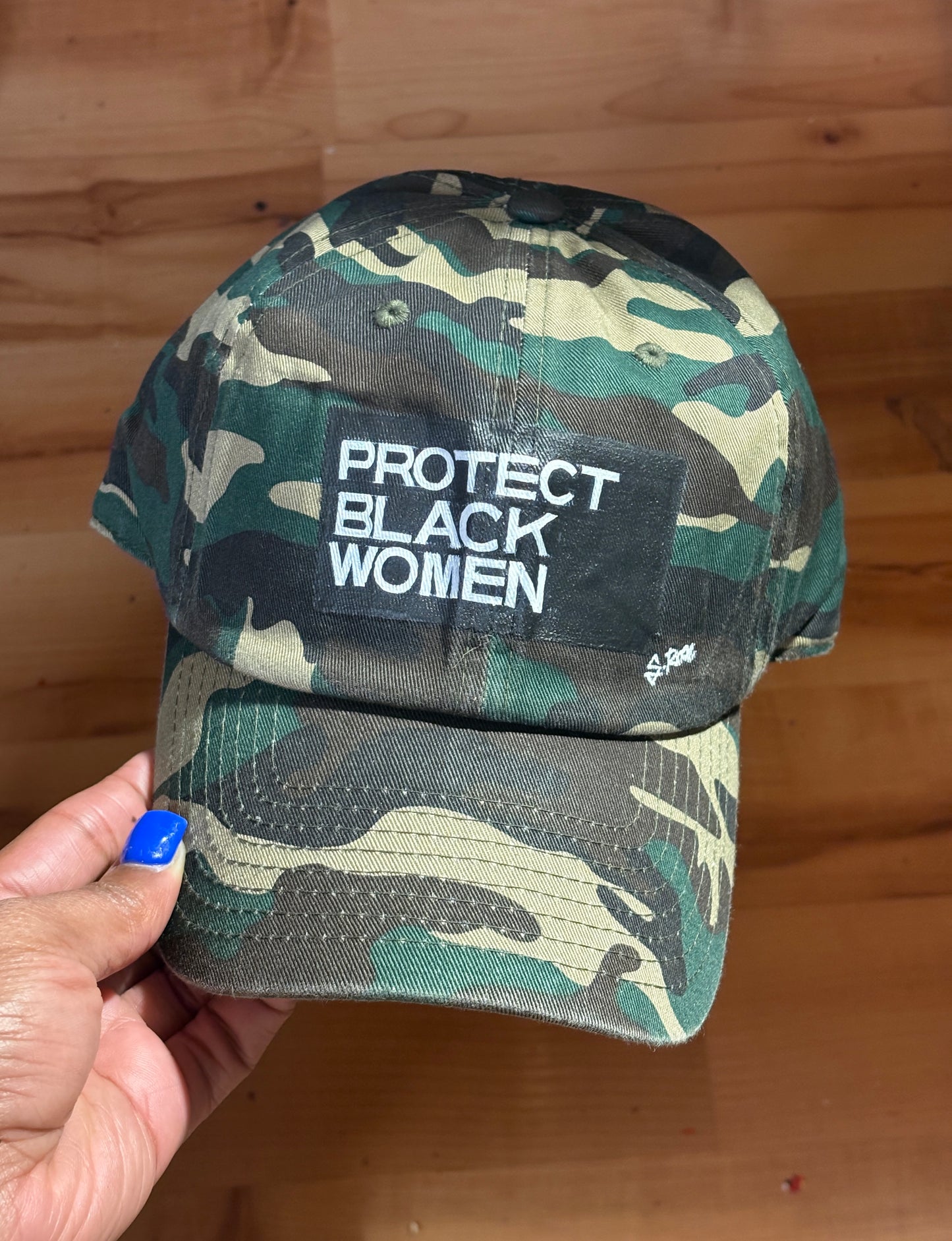 Protect Black Women Strap Back Adjustable Hat Camo