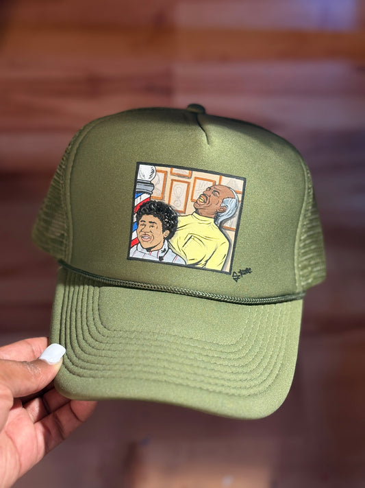 Coming To America Hand Painted Trucker
