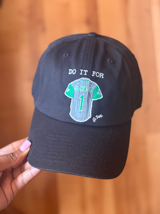 Do It For G-Baby Hand Painted Strap Back Adjustable Hat