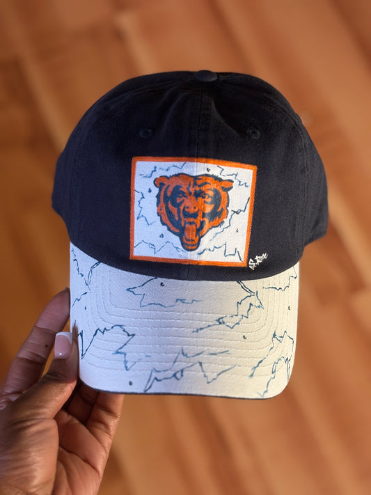 Bears Marble Hand Painted Strap Back Adjustable Hat