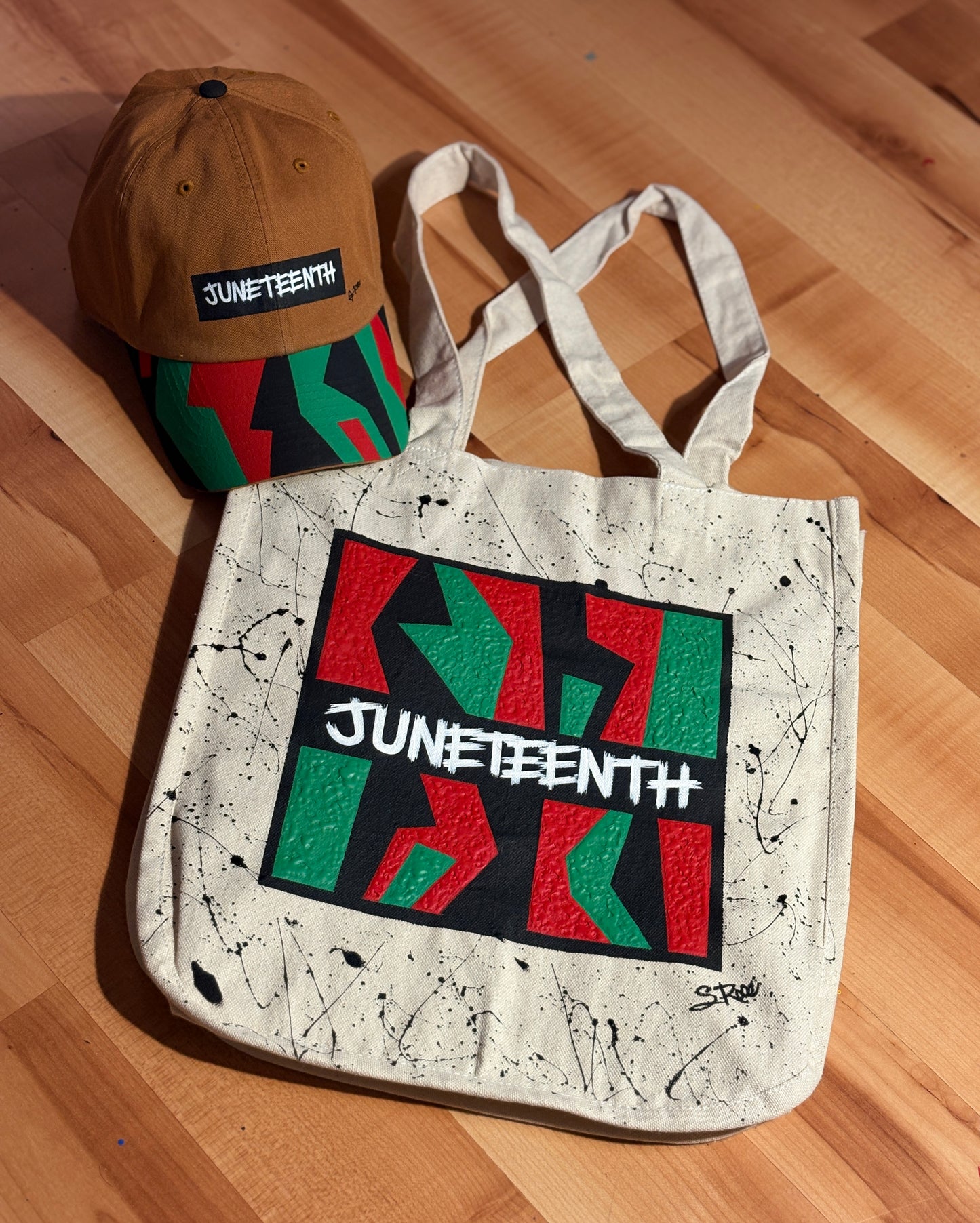 Juneteenth Hand Painted Canvas Bag