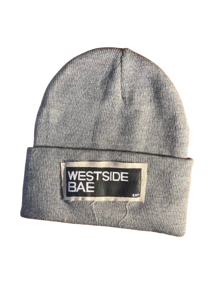 “Westside Bae” Hand Painted Patch Knit Hat