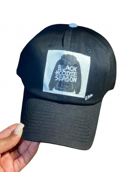 “Black Hoodie Season” Hand Painted Hat