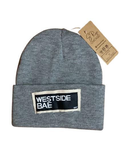 “Westside Bae” Hand Painted Patch Knit Hat