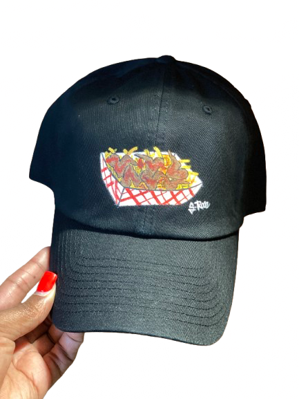 "6 Wing w/Mild Sauce" Hand Painted Strap Back Hat