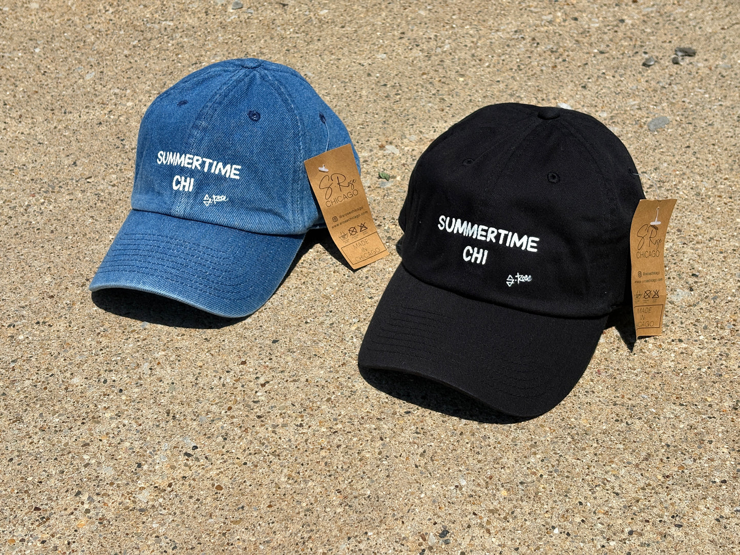 Summertime Chi Hand Painted Strap Back Adjustable Hat