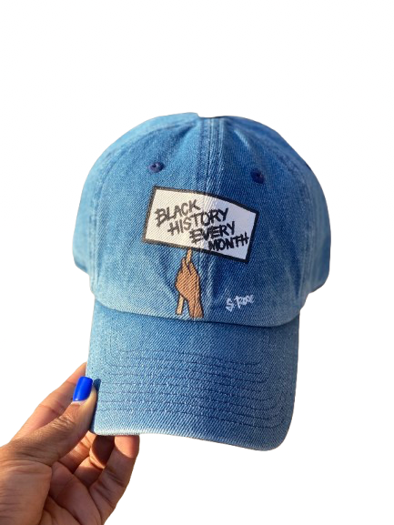 Black History Every Month Strap back adjustable hat (denim)