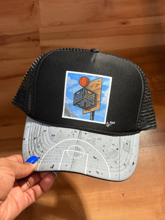 Basketball Crate Hand Painted Trucker