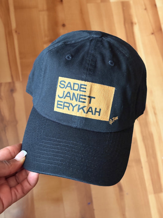 Sade Janet Erykah Hand Painted Strap back adjustable hat