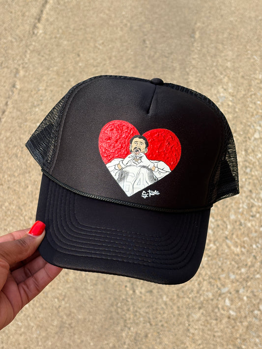 Bad Bunny Hand Painted Trucker